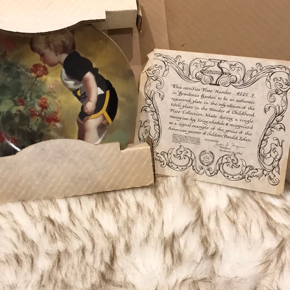 Vintage 1986 B.E. Zolan Grandmas Garden Plate - Picture 3 of 3